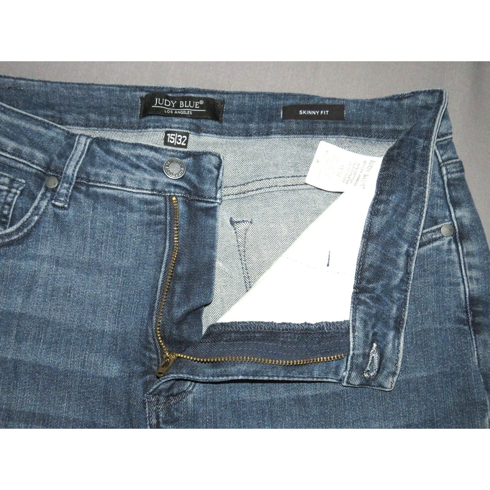 JUDY BLUE‎ Distressed Skinny Fit Stretch Ankle Fray Denim Jeans Women's 15 / 32 - Picture 8 of 10